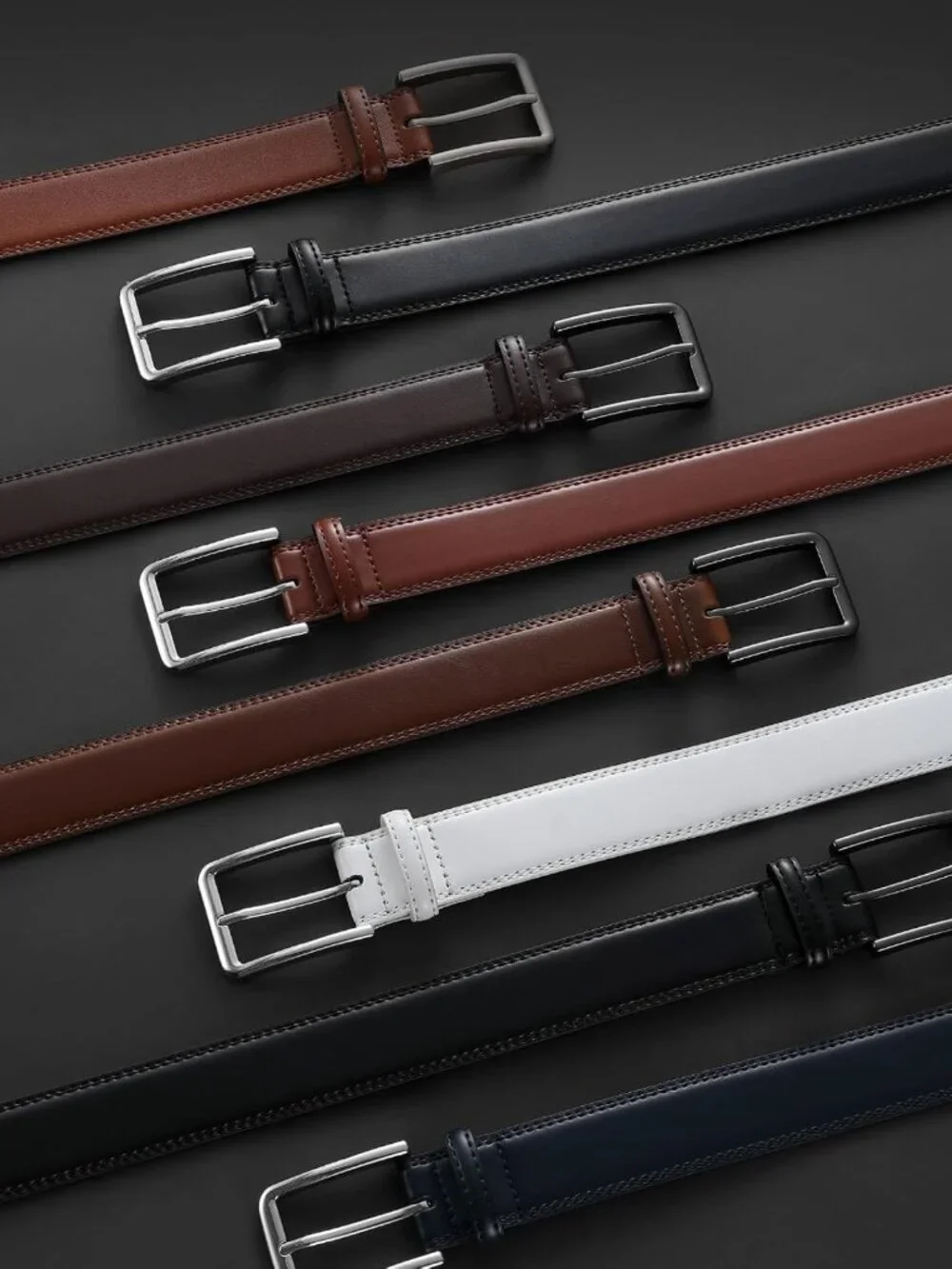 Men's Leather Belt 2 Pack - 1.375